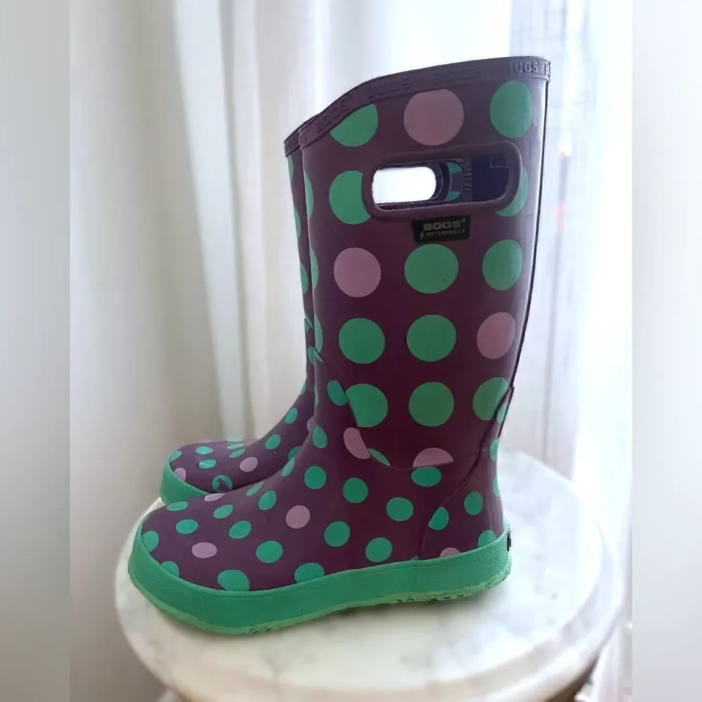 Bogs Kids rain boot Dots  size 3